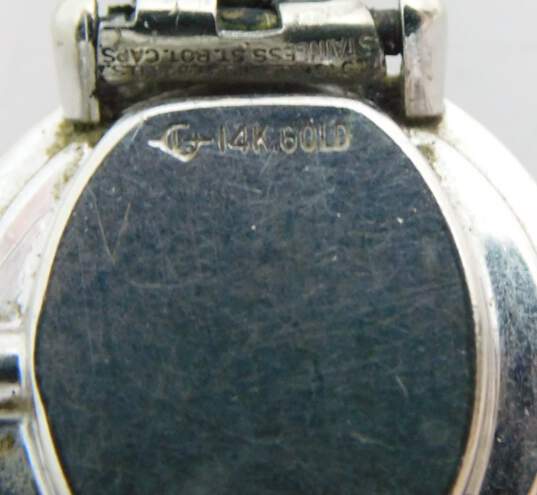 Ladies Vintage LeCoultre 14K White Gold Case Gold Filled Top Band Wrist Watch 19.9g image number 5