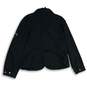 Christine Alexander Womens Black Long Sleeve Button Front Denim Jacket Size XL image number 2