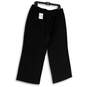 NWT Womens Black Classic High Rise Back Zip Capri Pants Size 16 image number 1