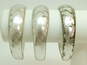 Robert Lee Morris Soho Silver Tone Graduated Bangle Bracelets 122.0g image number 1