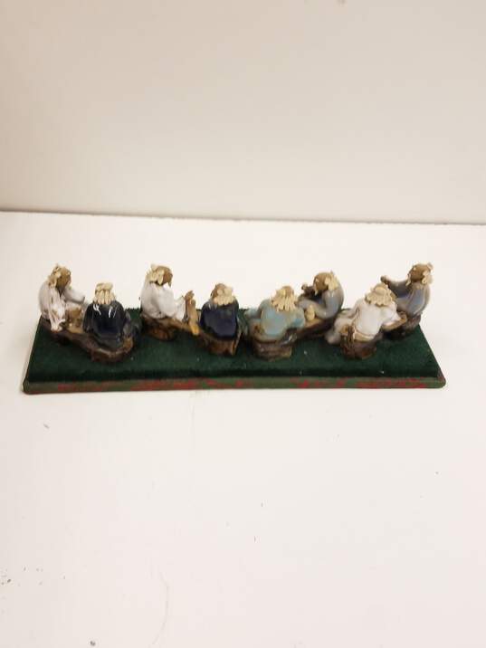 Handcrafted and Painted Miniature Asian Mudmen Figurines image number 1