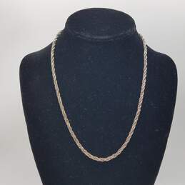 Sterling Silver Box Chain Twist Double Link Necklace 17.2g