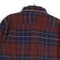 NWT Barbour Mens Navy Blue Maroon Plaid Long Sleeve Button-Down Casual Shirt L image number 4