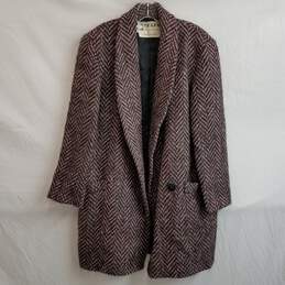 Vintage Jaeger pink metallic tweed overcoat UK size 6