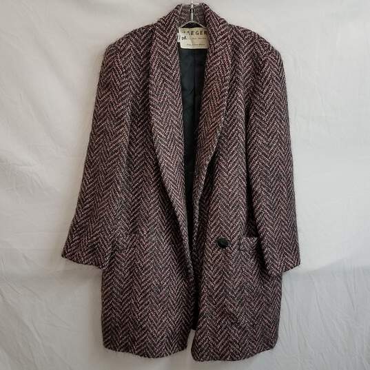 Vintage Jaeger pink metallic tweed overcoat UK size 6 image number 1