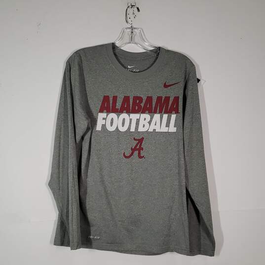 Mens Dri Fit Crew Neck Alabama Football Long Sleeve Pullover T-Shirt Size Small image number 1