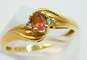 10K Yellow Gold Oval Mystic Topaz & CZ Side Stones Ring 1.7g image number 2
