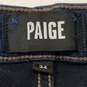Paige Women Blue Straight Jeans Sz 34 image number 3
