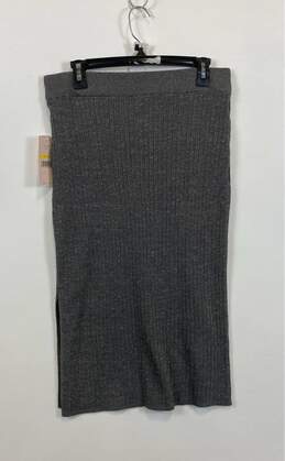 NWT Nanette Lepore Womens Gray Skirt Elastic Waist Side Slit Maxi Skirt Size M alternative image