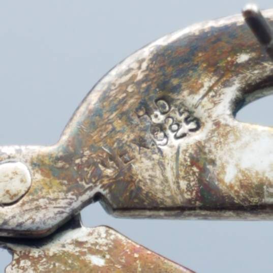Sterling Silver Pearl Enamel Moveable Scissor Earrings Dangle Earring Bundle 2pcs 16.5g image number 5