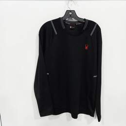 Spyder Pull-On Long Sleeve Black Sweatshirt Top Size Medium