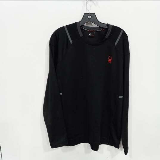 Spyder Pull-On Long Sleeve Black Sweatshirt Top Size Medium image number 1