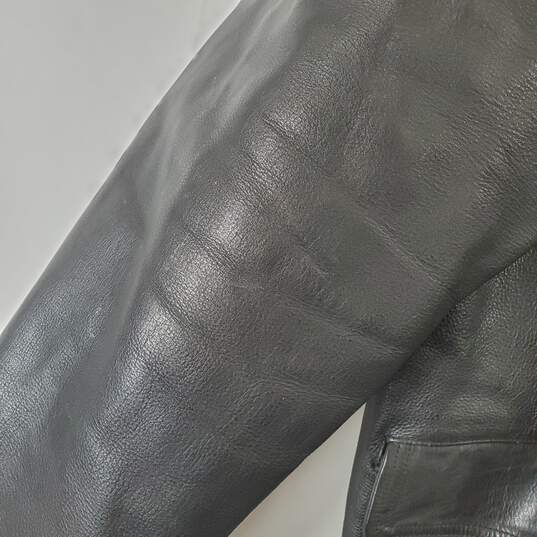 Cambra Men's Black Leather Jacket SZ L image number 7
