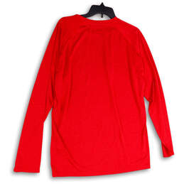 Mens Red Blackhawks Hockey Stretch Long Sleeve Pullover T-Shirt Size L alternative image