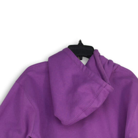 Mens Lavender Drawstring Long Sleeve Pullover Hoodie Size Medium image number 3