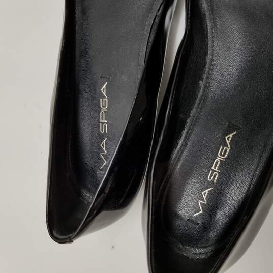 WOMENS VIA SPIGA PATENT LEATHER SLIP ON POINTED TOE SHOES image number 4