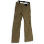 NWT Womens Brown Flat Front Straight Leg Slash Pocket Ankle Pants Size 4 image number 2