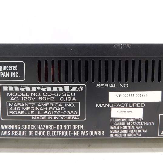 Marantz Brand CD-67SE Model Compact Disc (CD) Player w/ Power Cable (Parts and Repair) image number 6