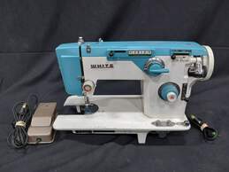 White Blue & White Sewing Machine