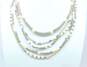 Sterling Silver Dotted Bead Pearl Necklaces & Flower Ring 128.1g image number 2