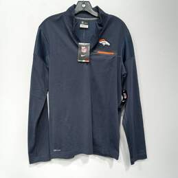 Nike Denver Broncos 1/4 Zip Sweater Men's Size S