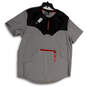 Mens Black Grey Short Sleeve Kangaroo Pockets Pullover T-Shirt Size 4X image number 1