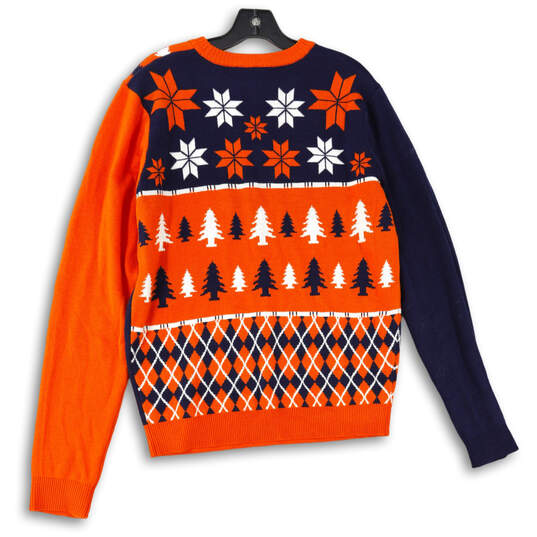 Mens Orange Christmas Denver Broncos Ugly Pullover Sweater Size Large image number 2