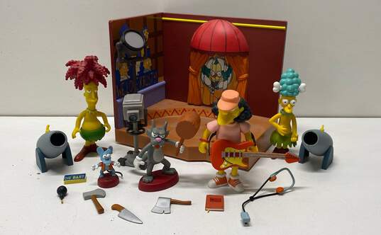 The Simpsons Playmates Krustylu Studios with 4 Action Figures image number 1