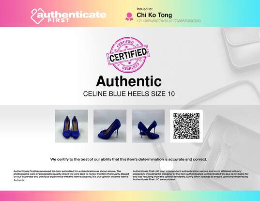 Celine Blue heel Heel Women 10 image number 9