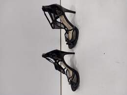 Fergalicious by Fergi Women's Black Strappy Peep Toe Stiletto Heel Pumps Size 9M alternative image