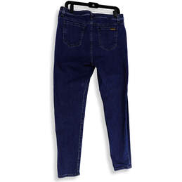 Womens Blue Dark Wash Pockets Regular Fit Denim Skinny Leg Jeans Size 14 alternative image