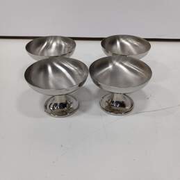 Set of 4 Piazza Paciugo Steel Gelato Cups