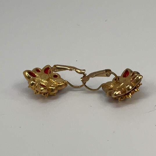 Designer Joan Rivers Gold-Tone Crystal Cut Stone Dangle Earring image number 2