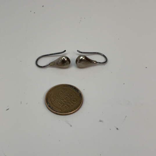 Designer Silpada 925 Sterling Silver Teardrop French Hook Dangle Earrings image number 2