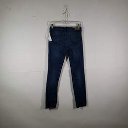 Womens Medium Wash 5 Pocket Design Denim Skinny Leg Jeans Size 4R
