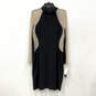 NWT Womens Black Keyhole Neck Beaded Long Sleeve Sheath Dress Size 16 image number 1