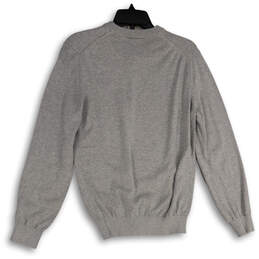 Mens Gray V-Neck Long Sleeve Classic Fit Pullover Sweater Size Small alternative image