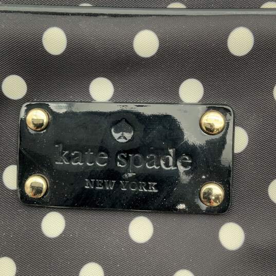 Kate Spade New York Womens Black White Polka Dot Double Strap Diaper Bag image number 5