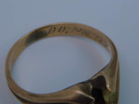 Antique 9K Gold Band Ring Setting For Repair 3.4g image number 6