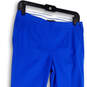 Womens Blue Slash Pocket Flat Front Straight Leg Side Zip Ankle Pants Sz 4 image number 1