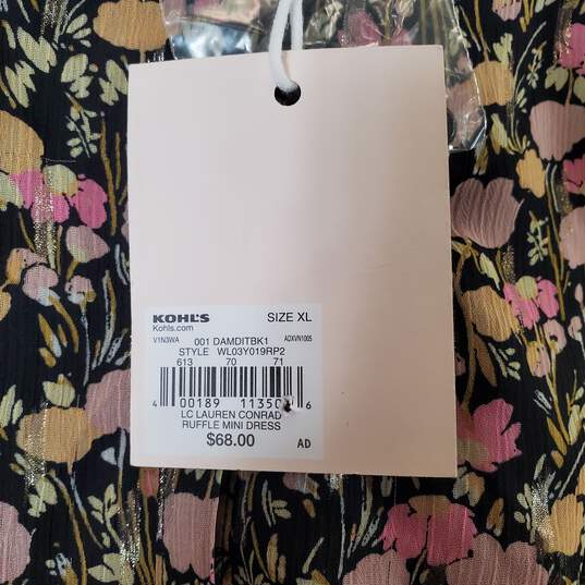 Lauren Conrad Women's Floral Mini Dress SZ XL NWT image number 8