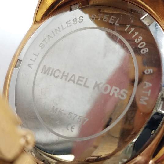Michael Kors MK5757 43mm Rose Gold Tone Chrono Watch 150g image number 7