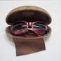 AUTHENTICATED COACH 'SUZIE' S446 BURGUNDY BUTTERFLY SUNGLASSES W/ CASE image number 3