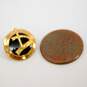 Vintage 10K Yellow Gold A Initial Onyx Pin 3.2g image number 5