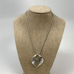Designer Brighton Silver-Tone Motion Snake Chain Filigree Pendant Necklace