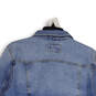 NWT Womens Blue Denim Spread Collar Long Sleeve Jean Jacket Size Large image number 2