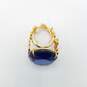 Kate Spade - New York Gold Tone Faceted Blue Stone Oval Statement Ring Sz 5 1/2 20.9g image number 5