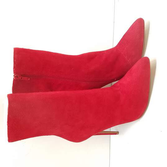 Steve Madden Wagner Red Suede Boots Size 8.5 image number 3