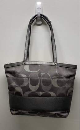 COACH F20429 Gray Signature Sateen Tote Bag alternative image