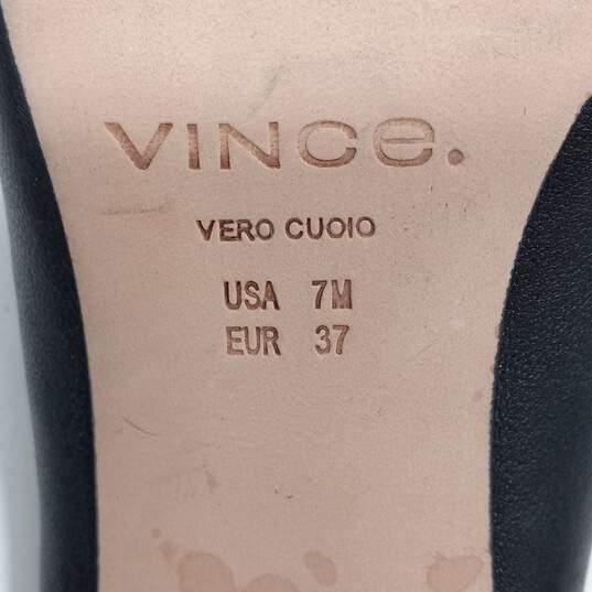Vince Women's Elizabeth Black Leather Open Toe Mule Sandals Size 7M image number 6